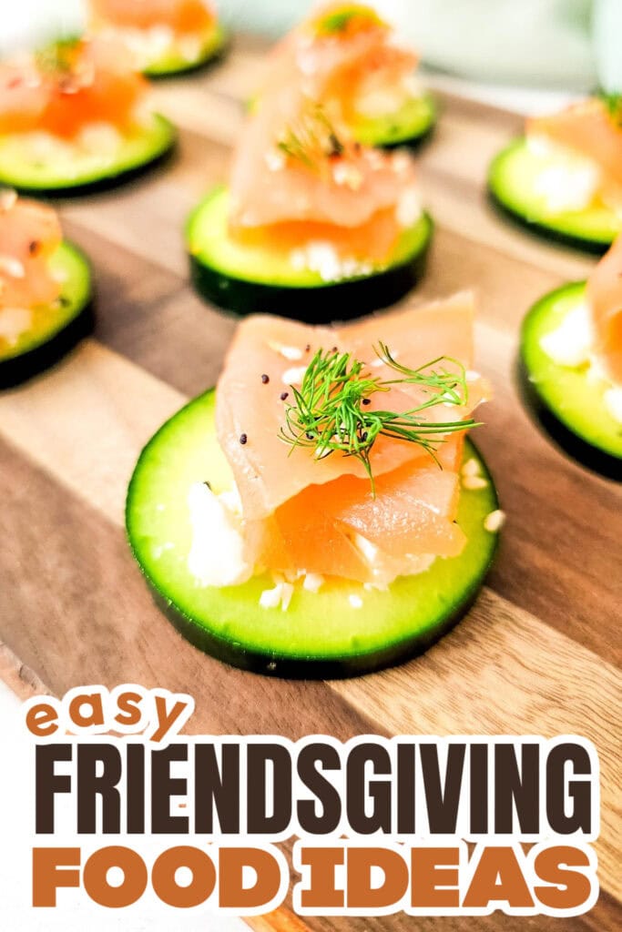 Friendsgiving Food Ideas-Salmon Cucumber Bites