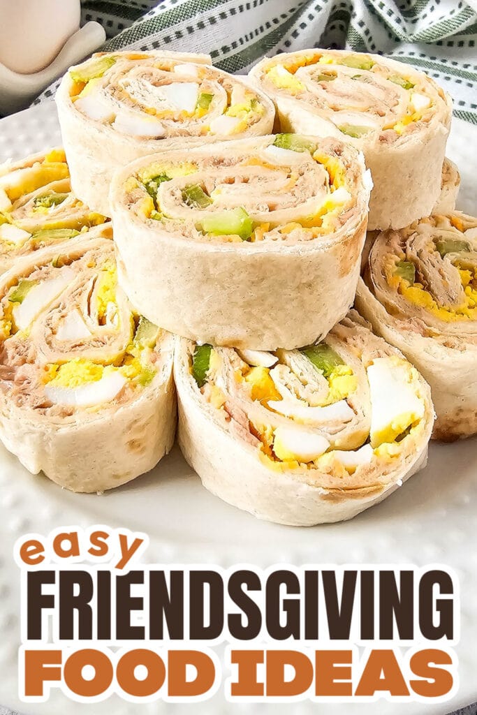Friendsgiving Food Ideas-Tuna Salad Pinwheels