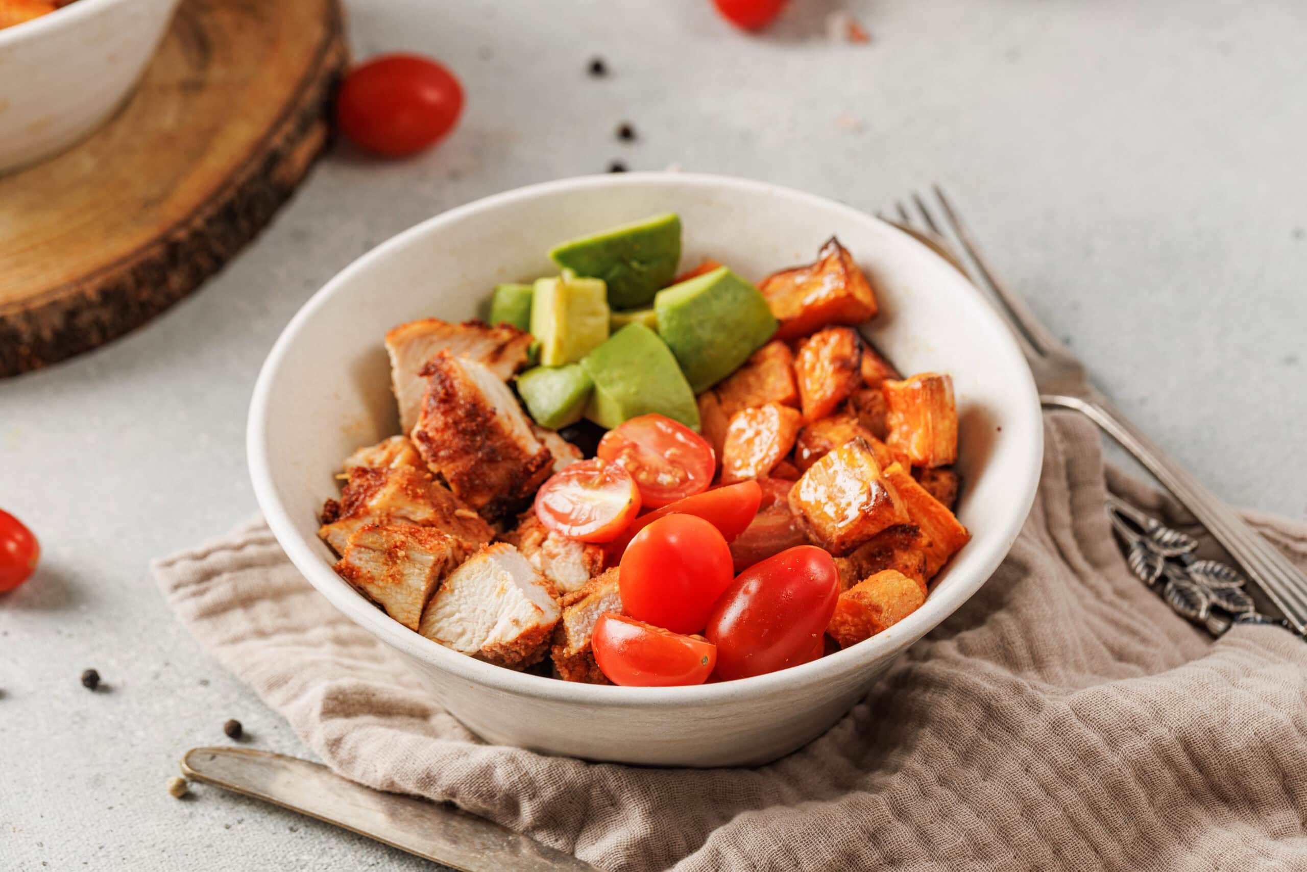 Blackened Chicken and Sweet Potato Bowl