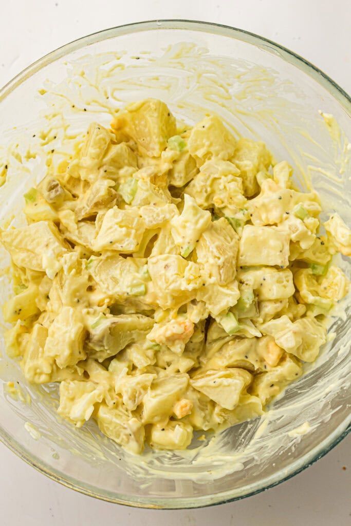 Classic American Potato Salad Process Photo