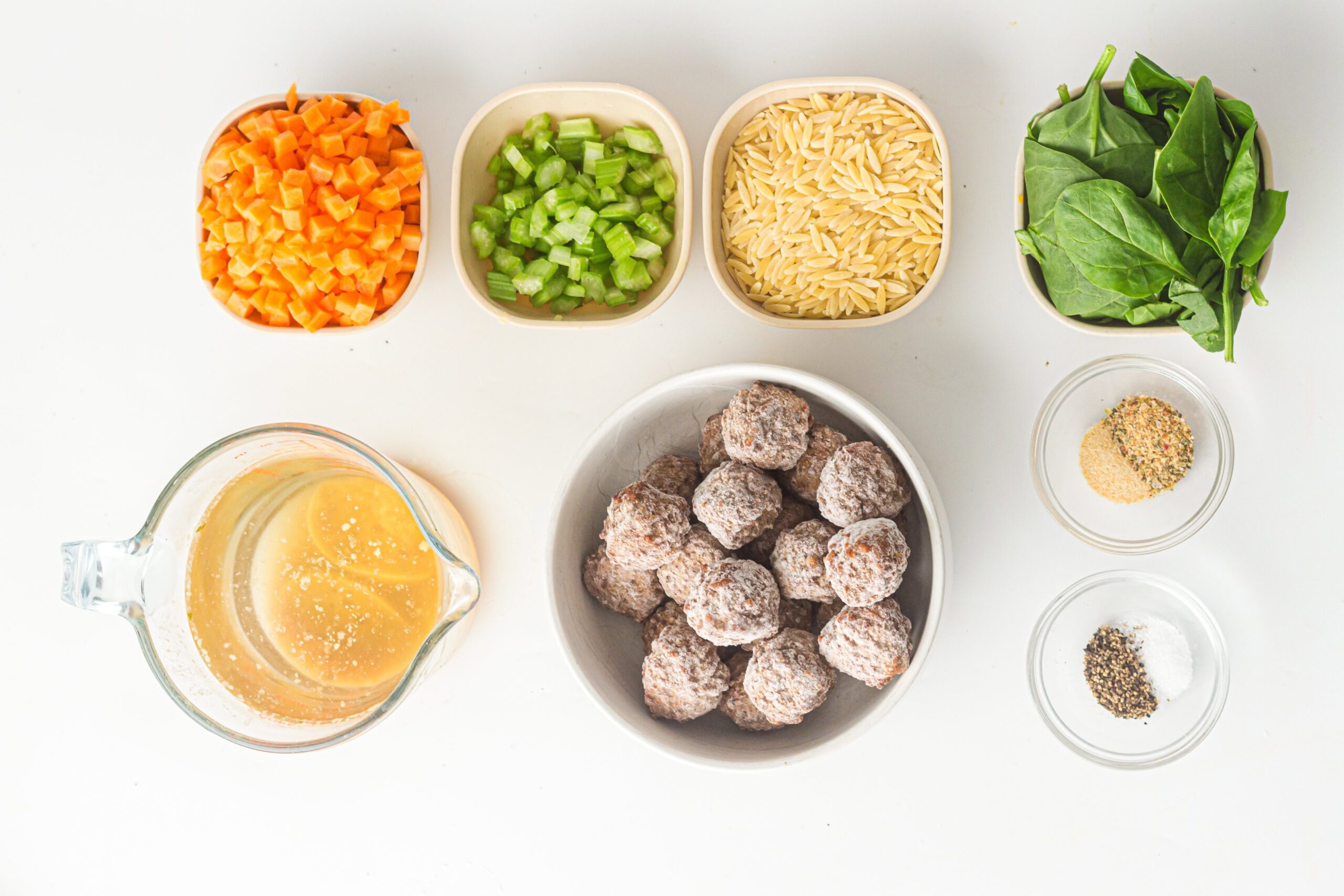Slow Cooker Italian Wedding Soup Process Ingredients