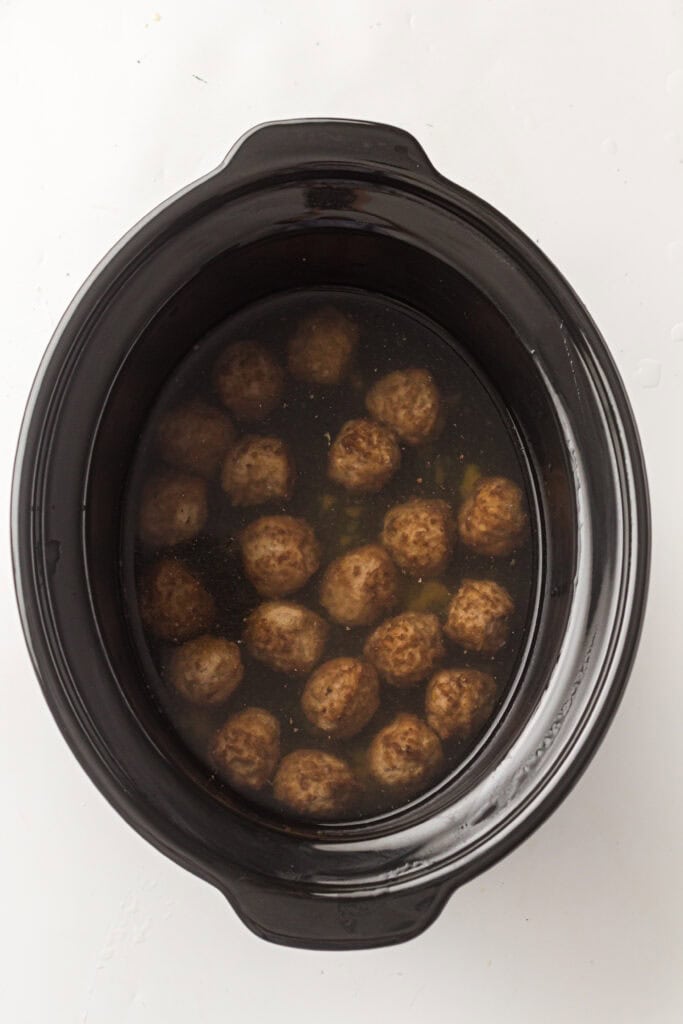 Slow Cooker Italian Wedding Soup Process Photo