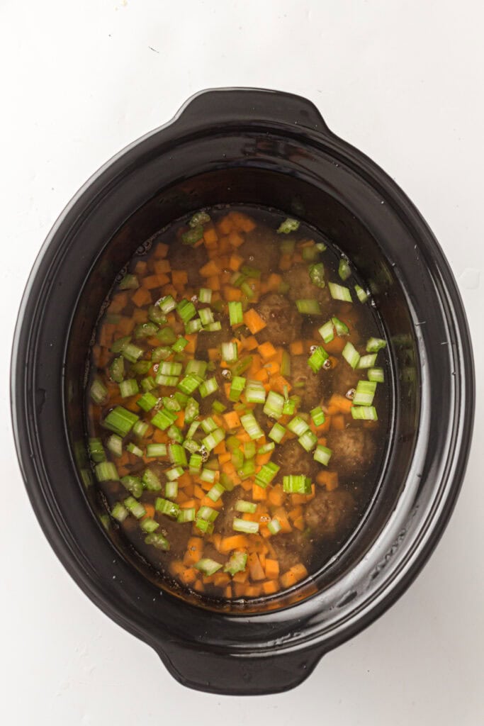 Slow Cooker Italian Wedding Soup Process Photo