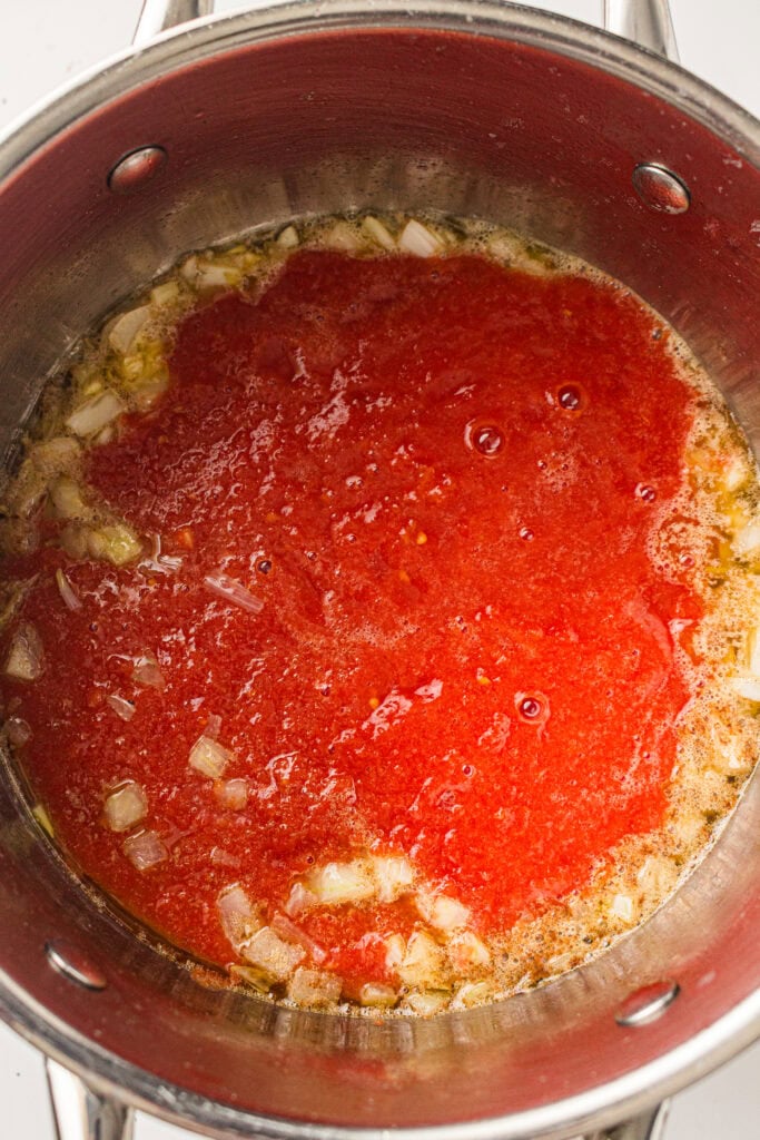 Tomato Soup Process Photo