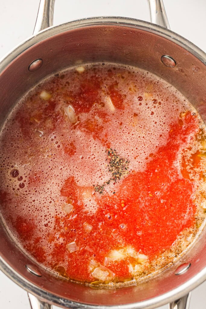 Tomato Soup Process Photo