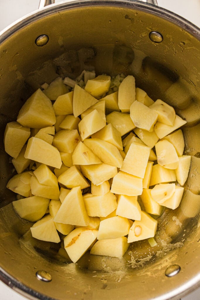 Potato Soup Process Photo
