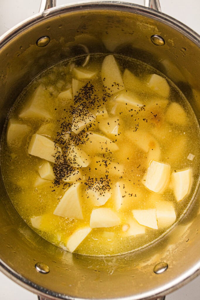 Potato Soup Process Photo