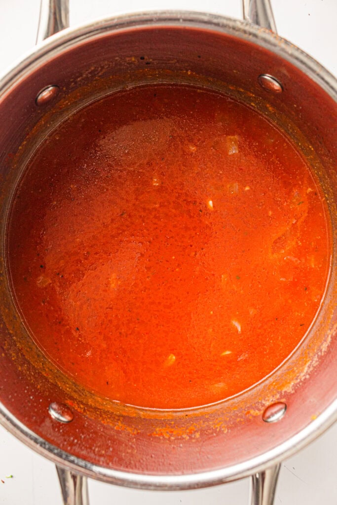 Tomato Soup Process Photo