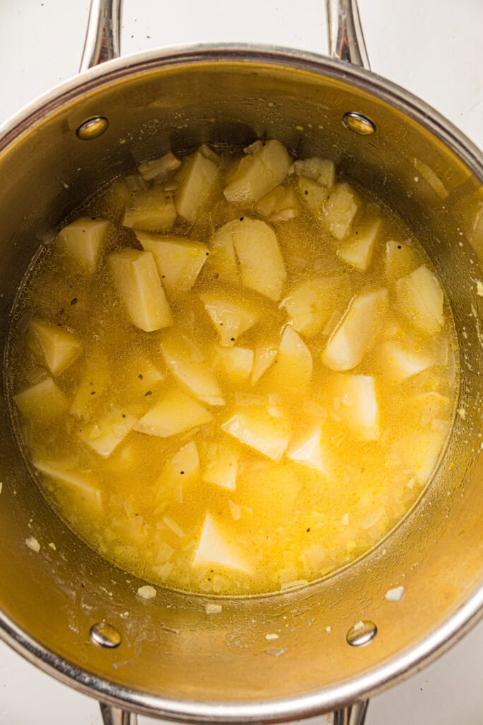 Potato Soup Process Photo