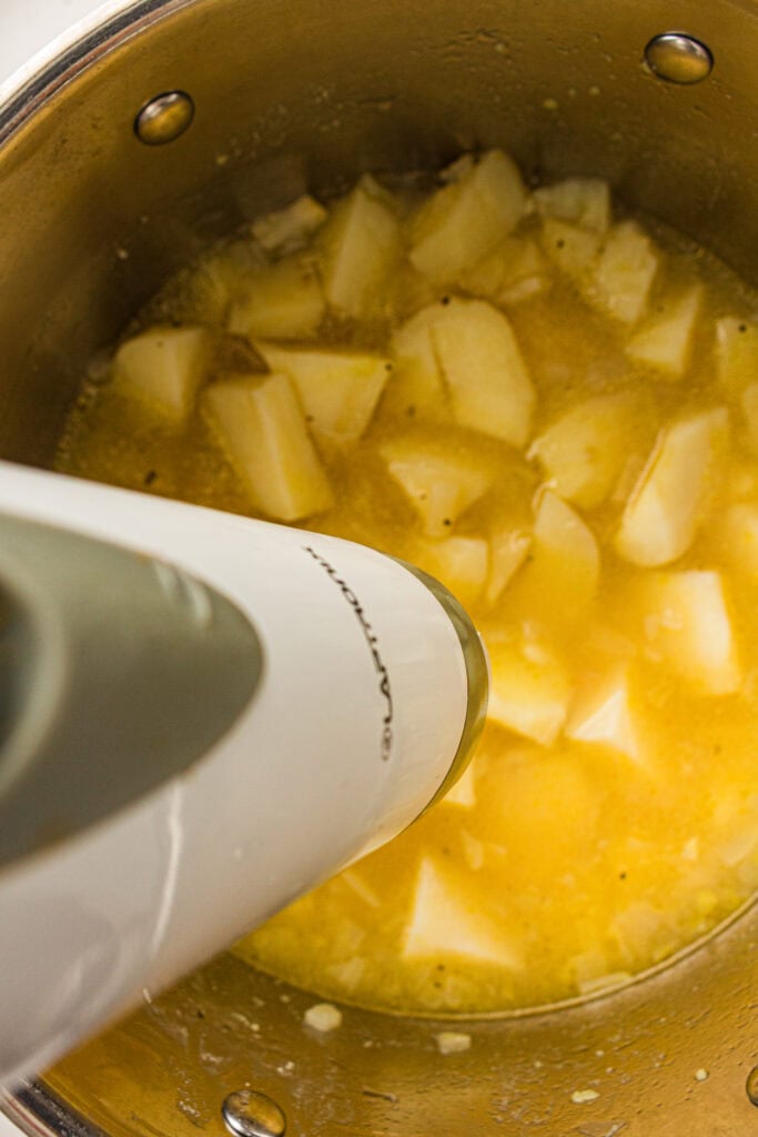 Potato Soup Process Photo