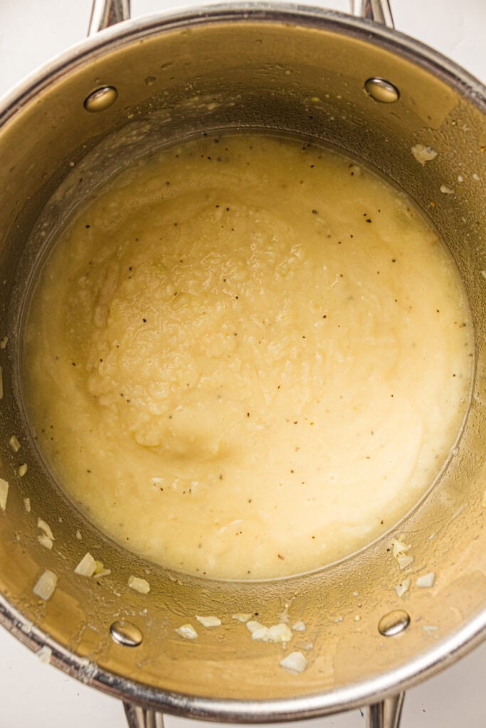 Potato Soup Process Photo