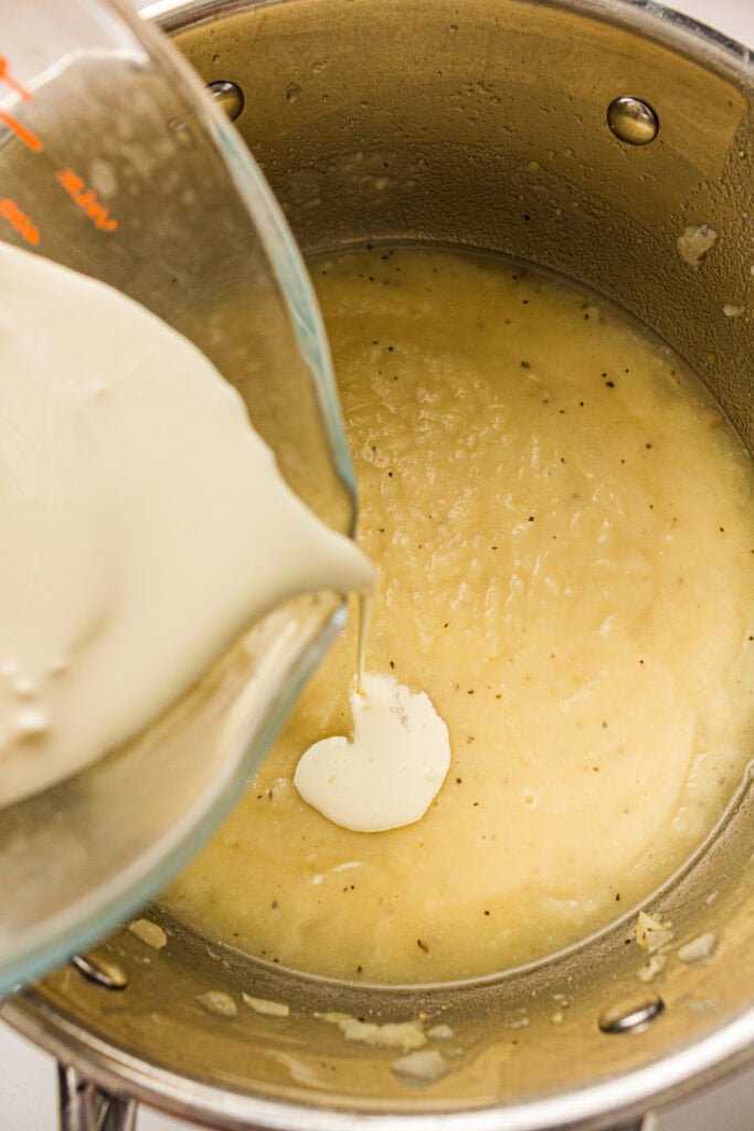 Potato Soup Process Photo