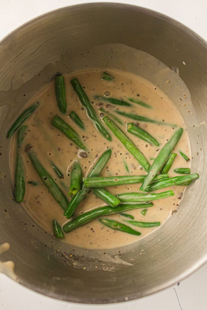 Green Bean Casserole Process Photo