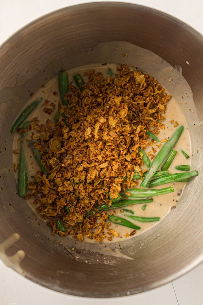 Green Bean Casserole Process Photo