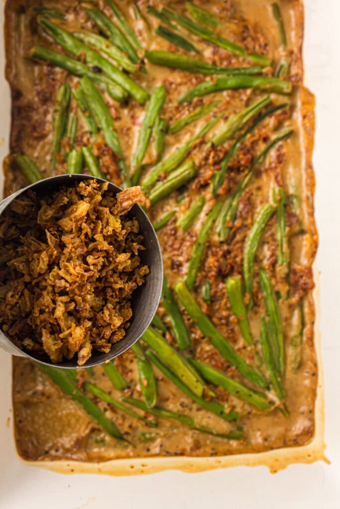 Green Bean Casserole Process Photo