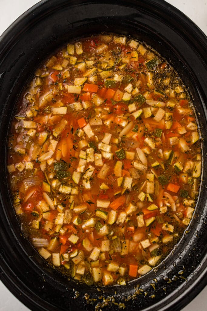 Slow Cooker Minestrone Process Photo