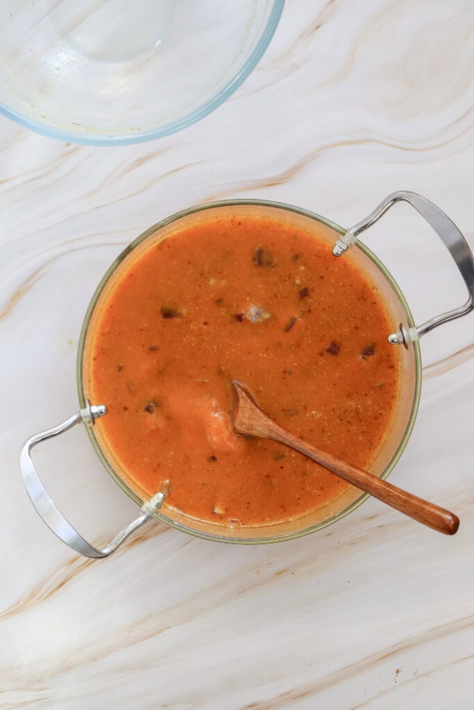 Creamy Pumpkin Soup Process Photo