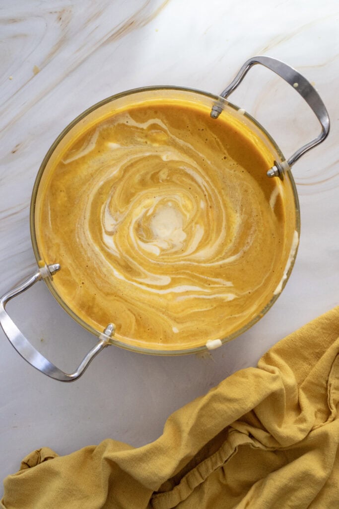 Creamy Pumpkin Soup Process Photo
