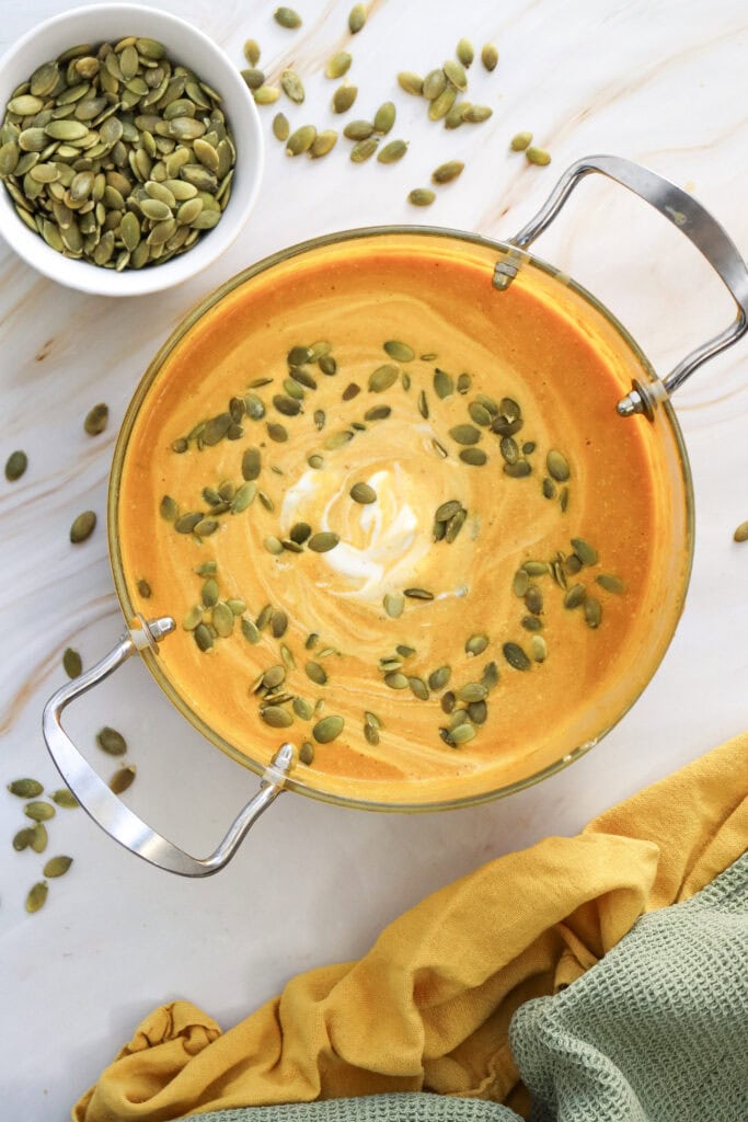 Creamy Pumpkin Soup Process Photo