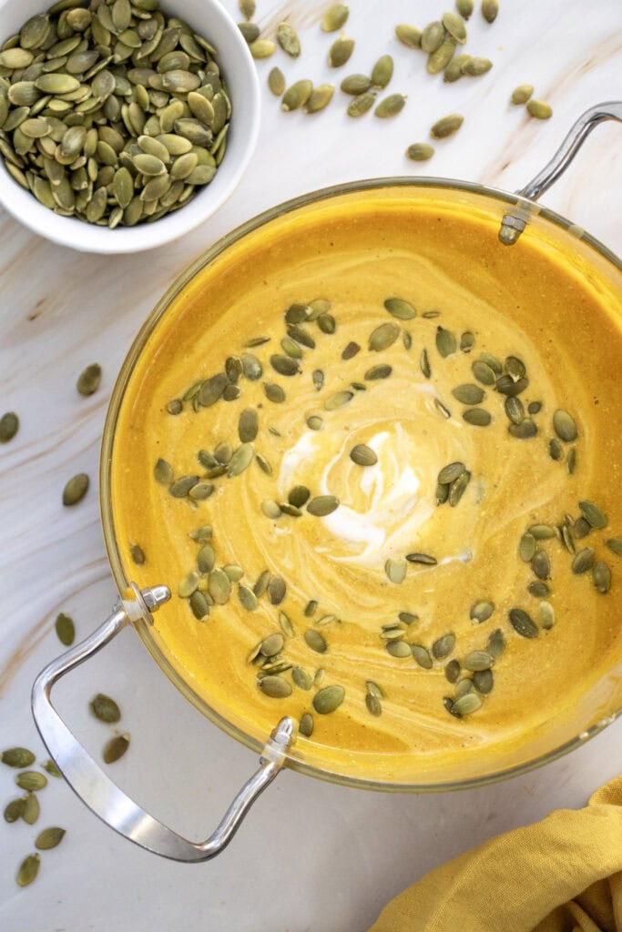 Creamy Pumpkin Soup Process Photo