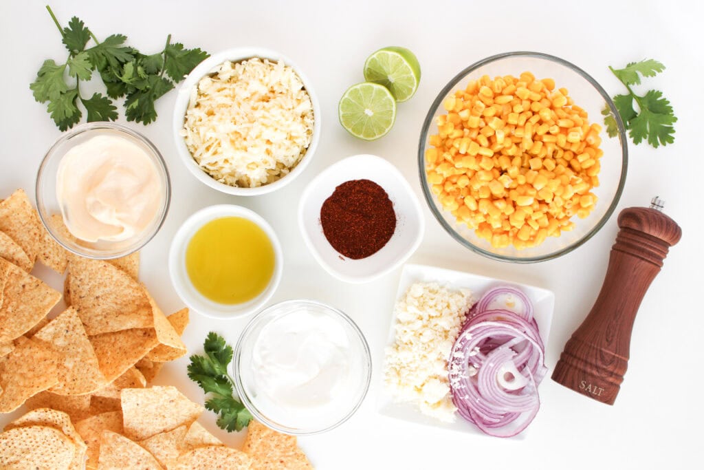 Street Corn Nachos Process Ingredients