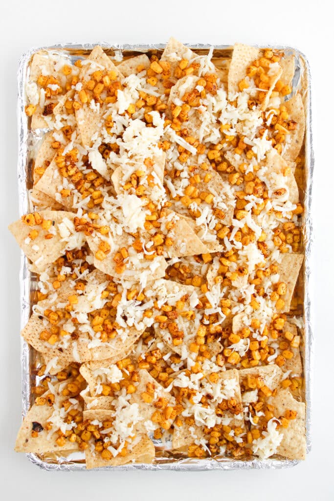 Street Corn Nachos Process Photo