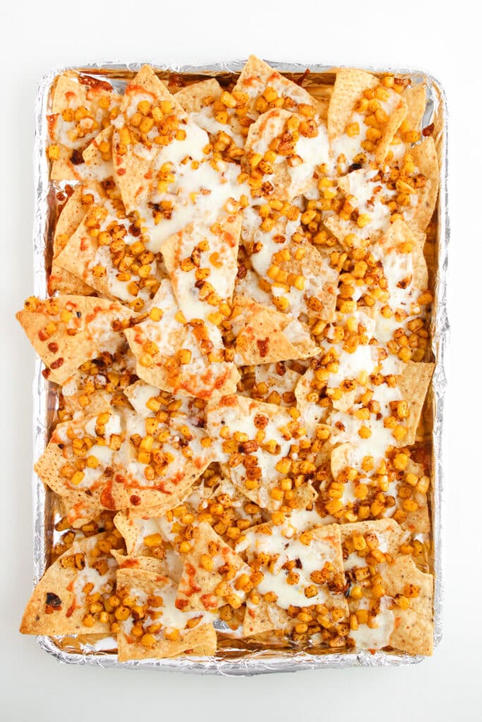 Street Corn Nachos Process Photo