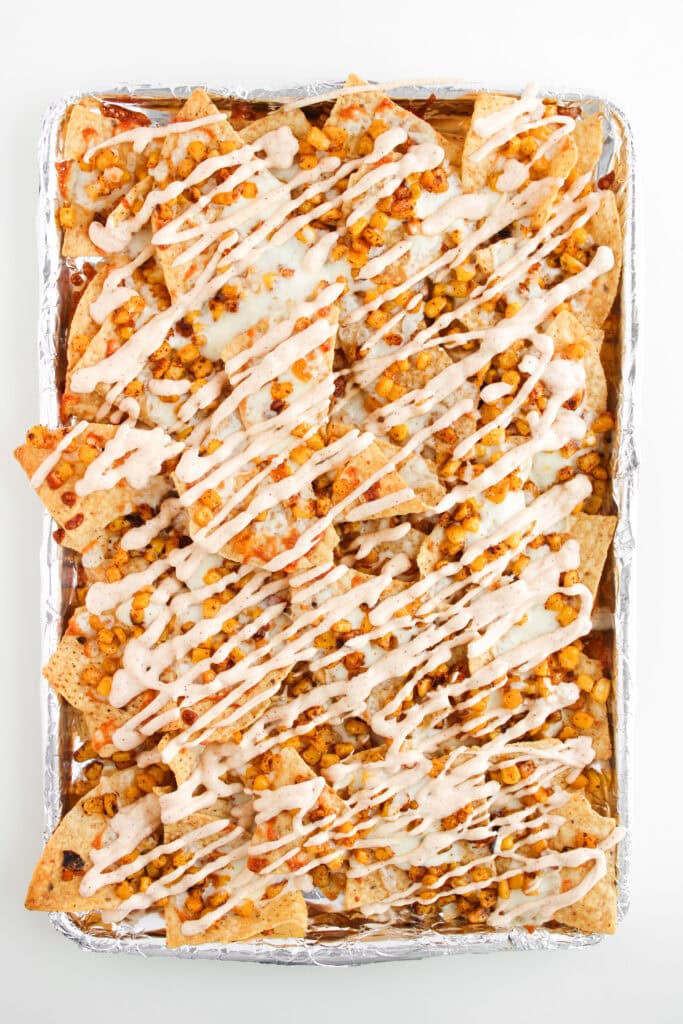 Street Corn Nachos Process Photo