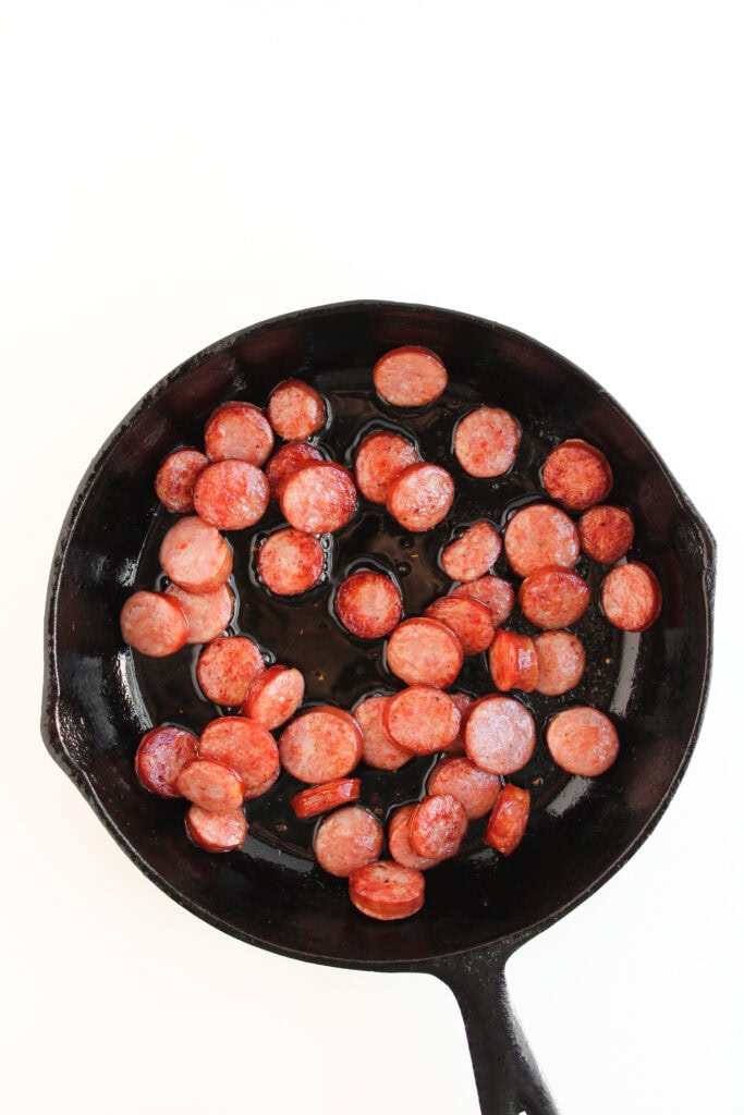 Sausage, Cabbage, and Potato Skillet process Photo