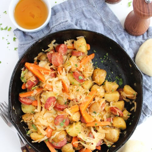 Sausage, Cabbage, and Potato Skillet