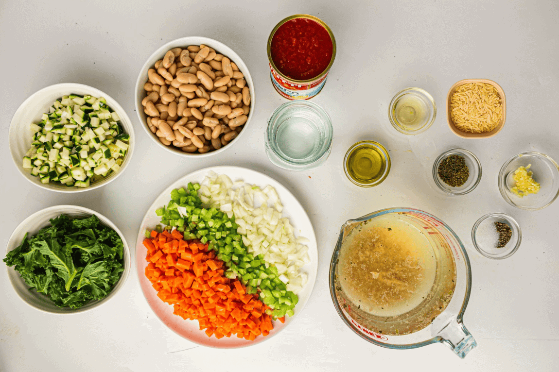 Slow Cooker Minestrone Process Ingredients