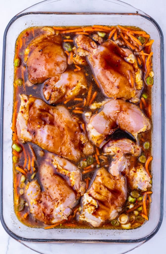One Pan Japanese BBQ Chicken And Rice Process Photo