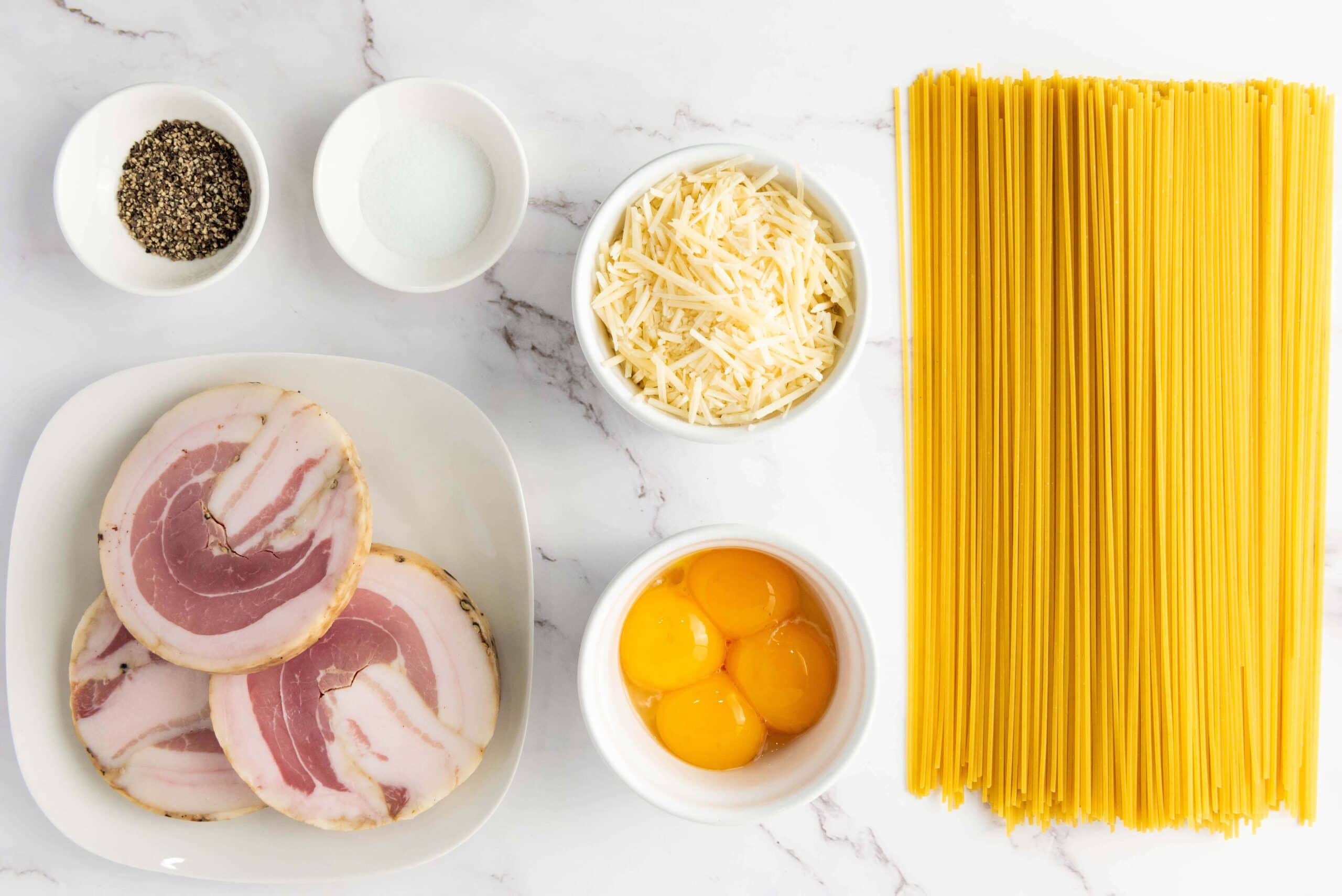Spaghetti Carbonara Process Ingredients