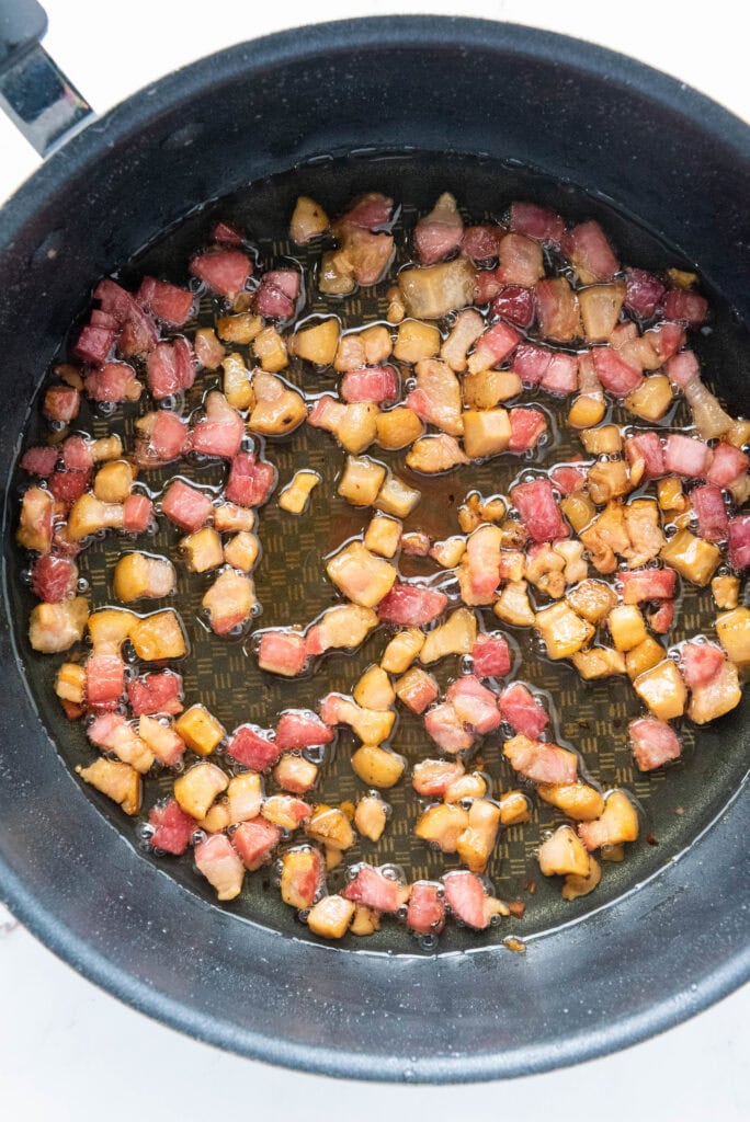 Spaghetti Carbonara Process Photo