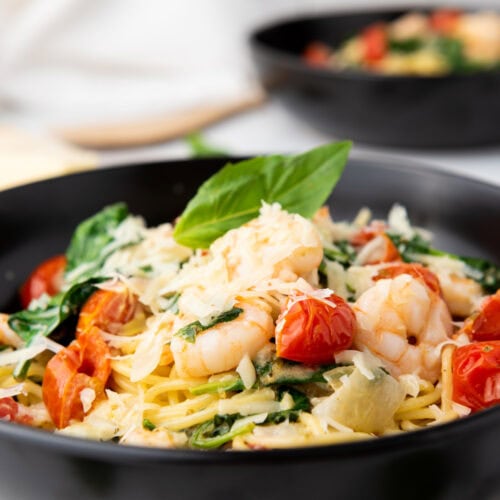 Spaghetti Scampi e Spinaci
