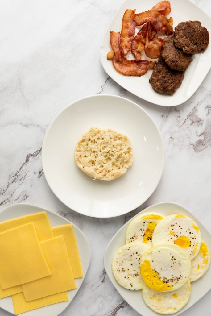 Freezer Breakfast Sandwiches Process Photo