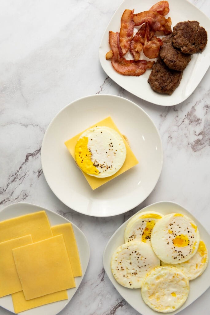 Freezer Breakfast Sandwiches Process Photo