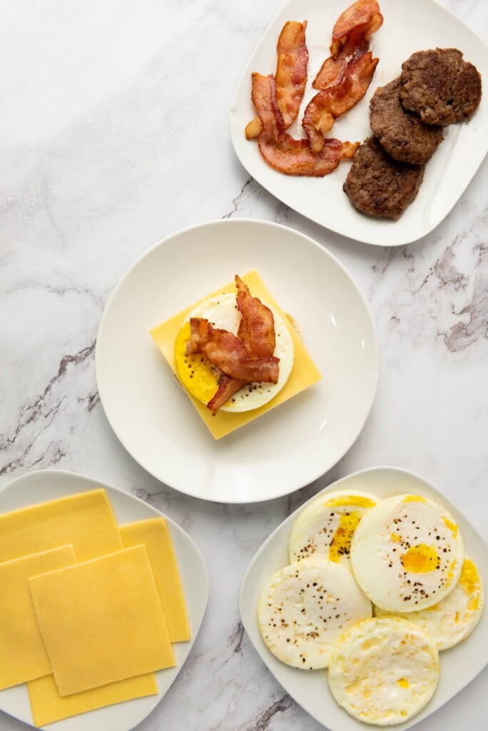 Freezer Breakfast Sandwiches Process Photo