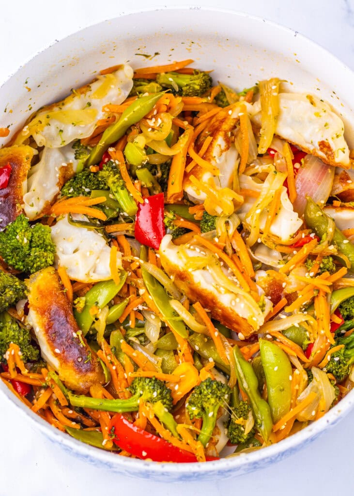 Potsticker Stir Fry Process Photo