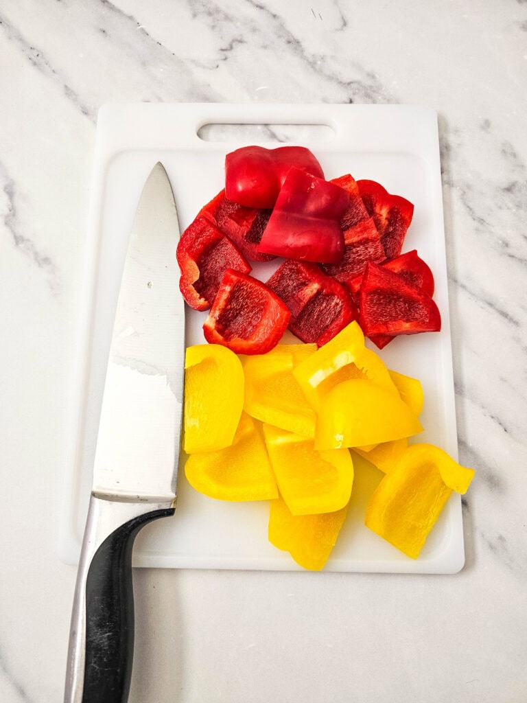 Sheet Pan Chicken Kabobs Process Photo
