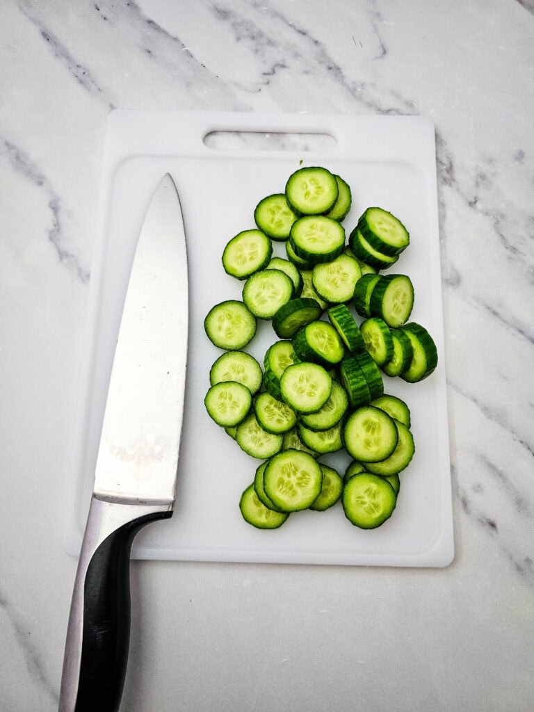 Cucumber Pasta Salad Process Photo
