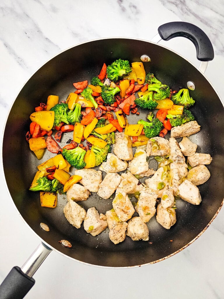 Teriyaki Chicken and Rice Bowl Process Photo
