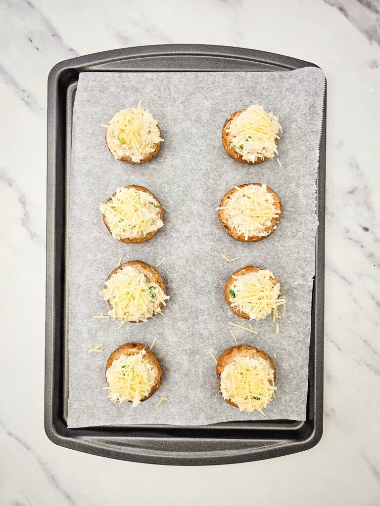 Crab Stuffed Mushrooms Process Photo