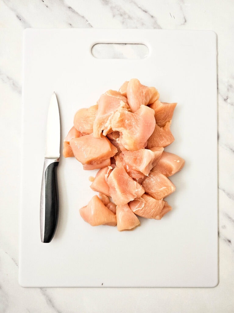 Sheet Pan Chicken Kabobs Process Photo