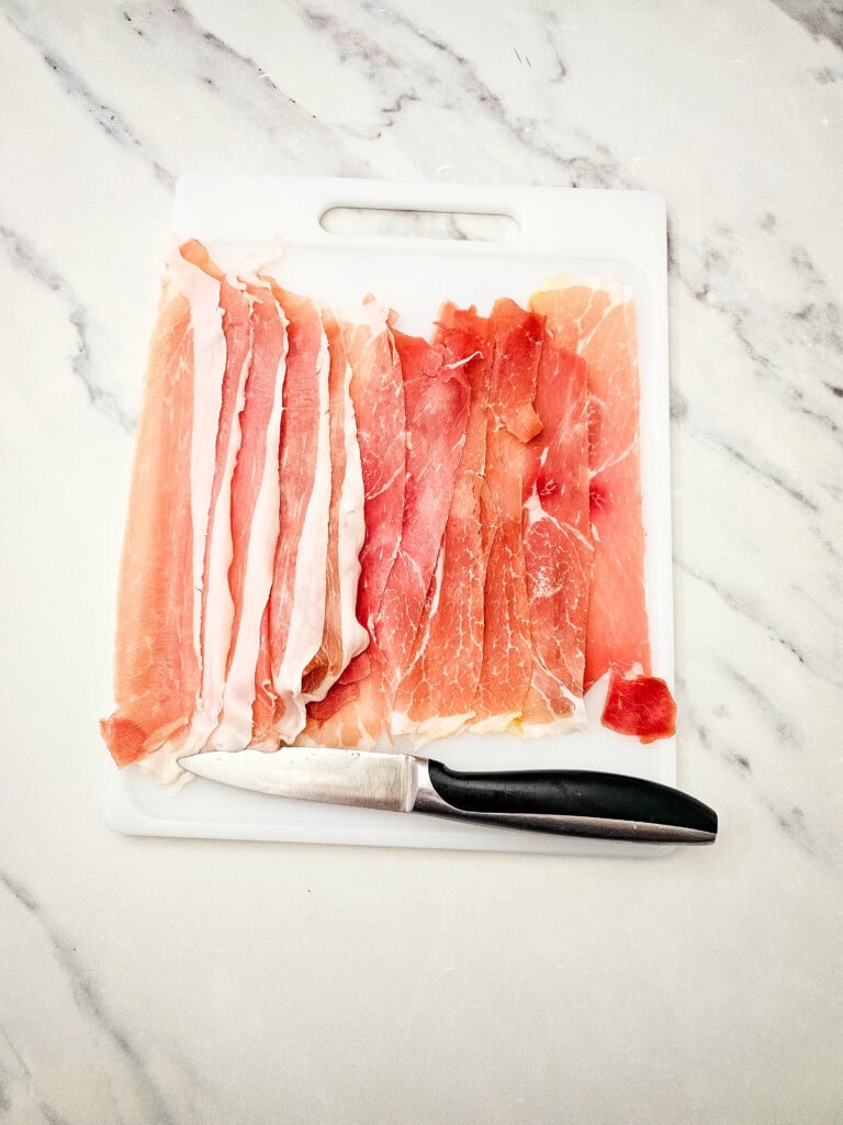 Watermelon Prosciutto Skewers Process Photo