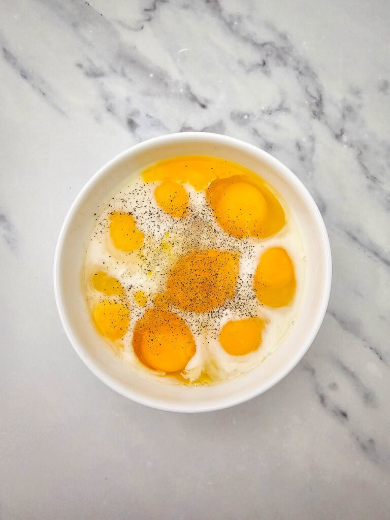 Sheet Pan Frittata Process Photo