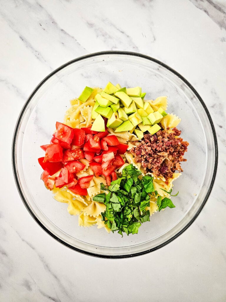 Avocado Pasta Salad Process Photo
