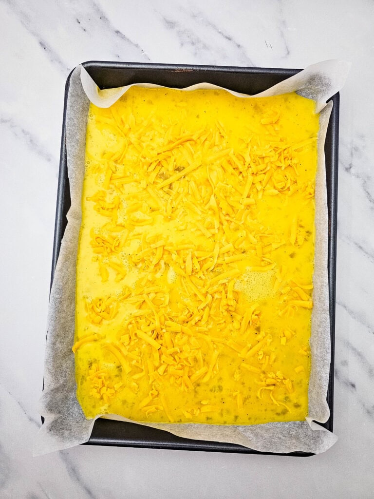 Sheet Pan Frittata Process Photo