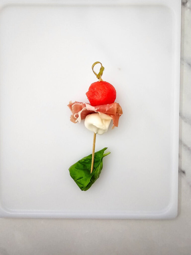 Watermelon Prosciutto Skewers Process Photo