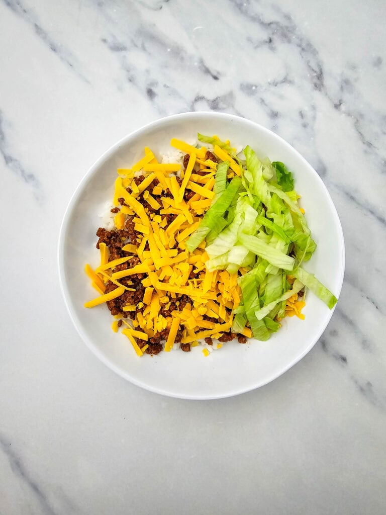 Taco Bowl Process Photo